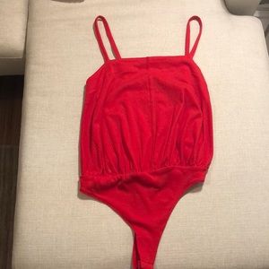 Free people red bodysuit